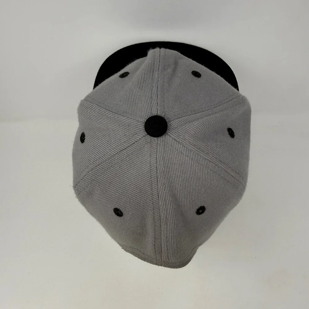 Findlay Hats Gray Black Snapback‎ Hat Red Mountain Logo Lace Detail Portland OR